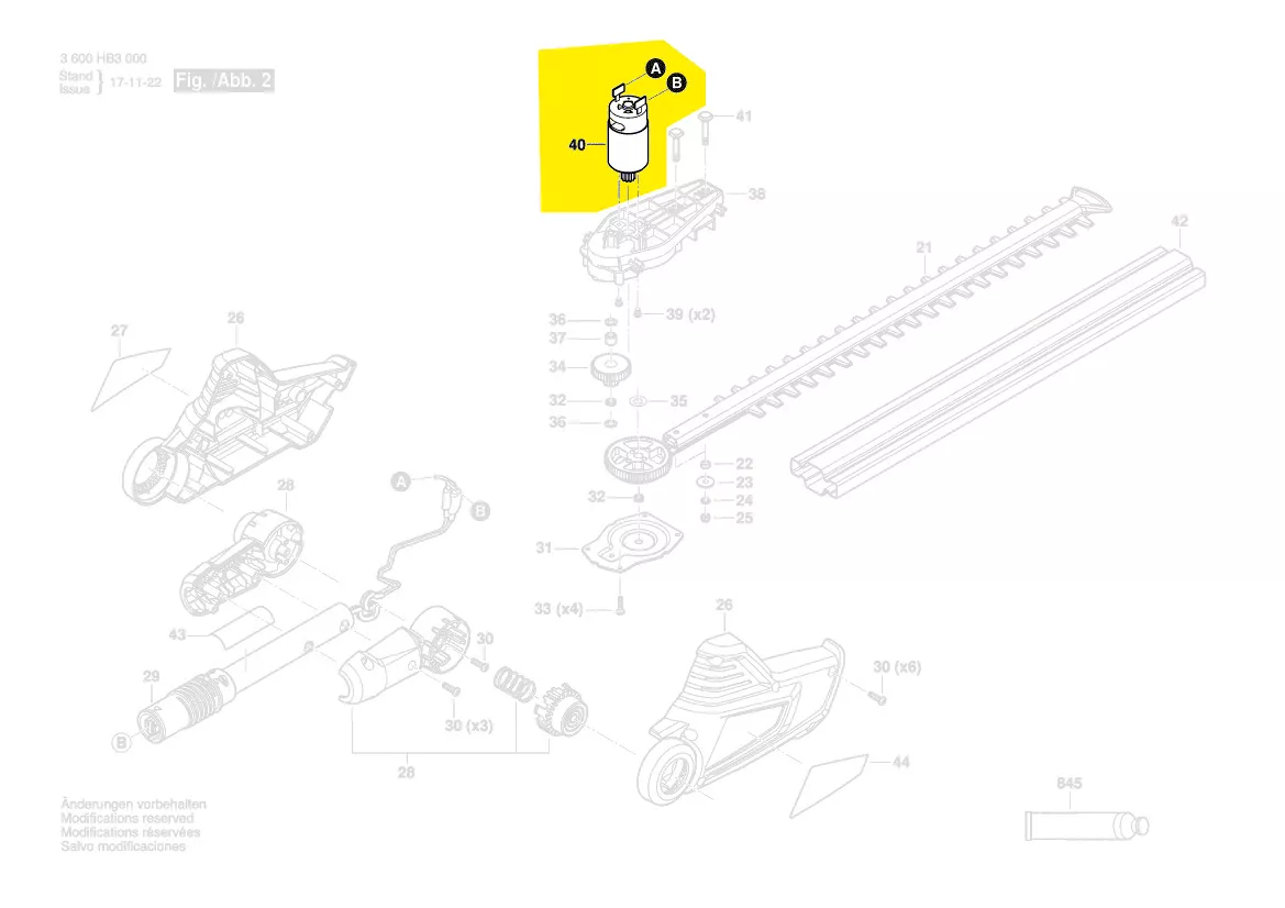 Moteur 18V réf. F 016 F05 252 Bosch